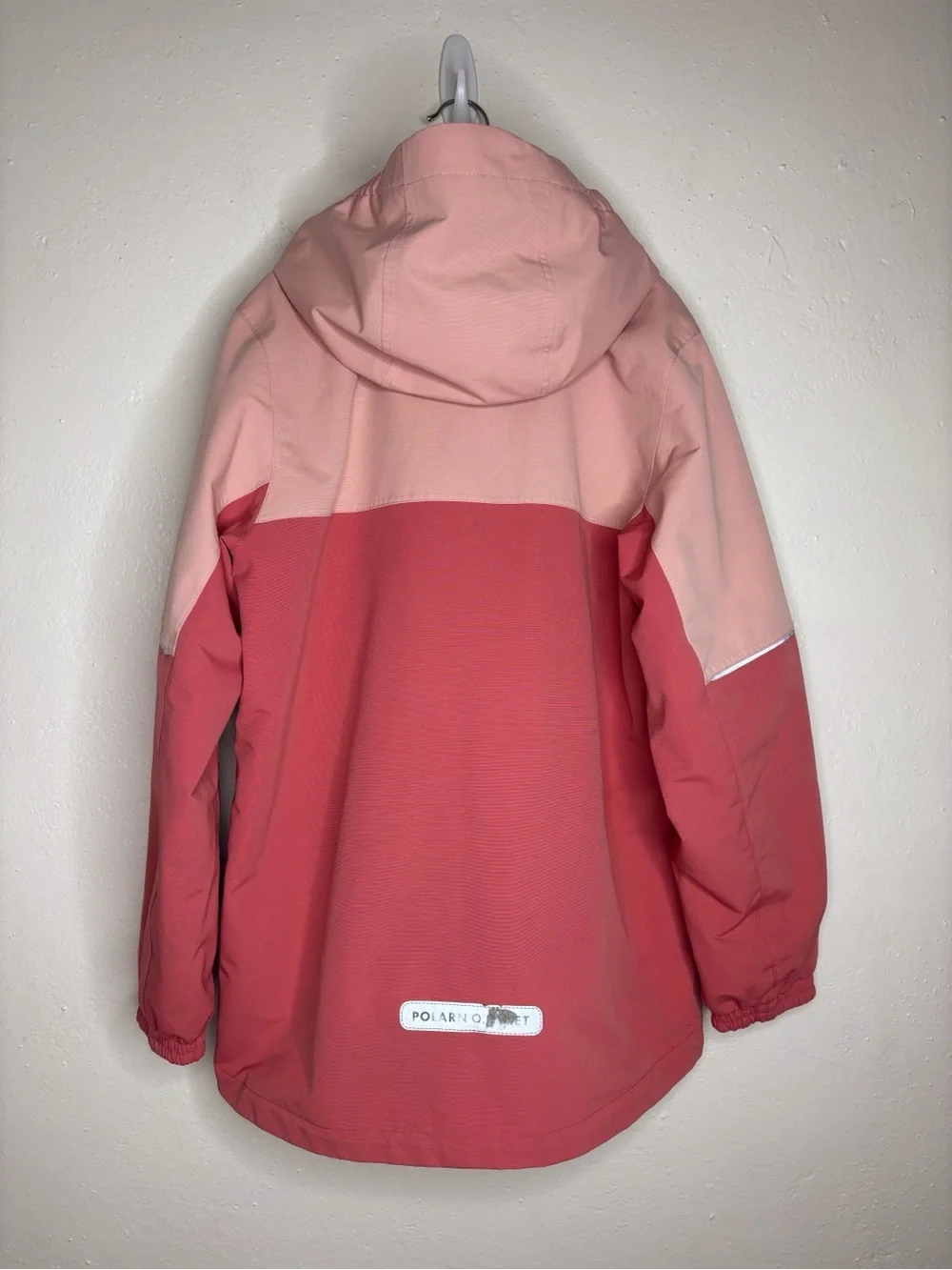 Polarn O. Pyret Waterproof Hooded Rain jacket Two Tone Pink Size 10-11yrs.